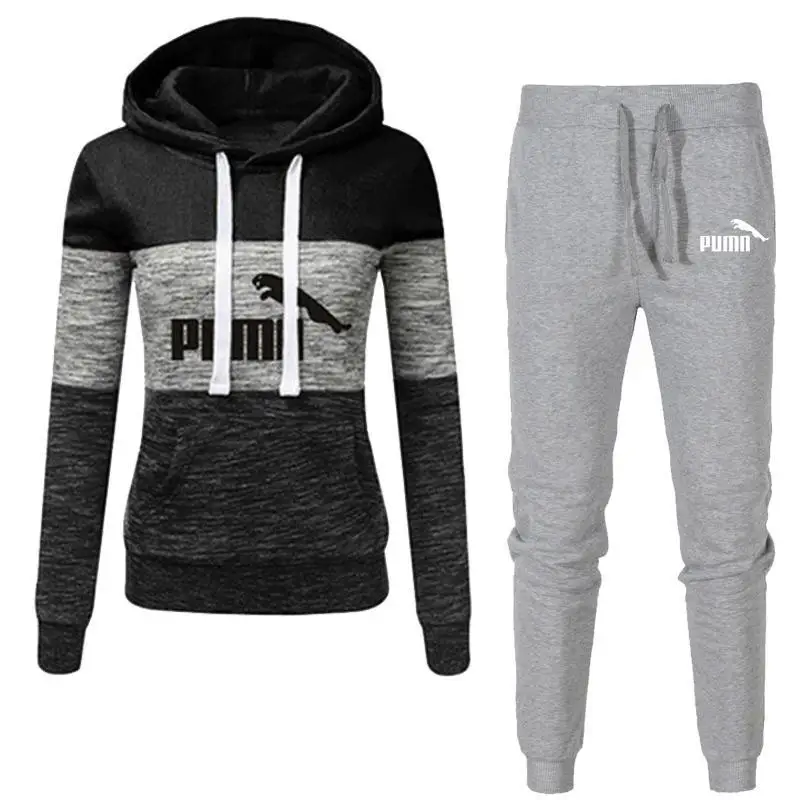 

2021 Autumn Winter Hot Brand Two Pieces Sets Thick Hoodies Tracksuit Men/Women Sportswear Gyms Fitness Training Sweatshirts