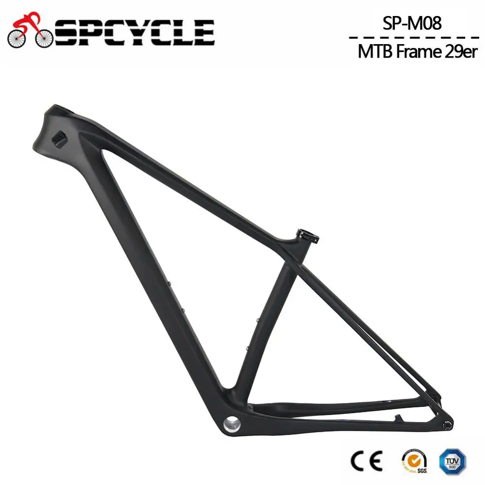 Spcycle углерода MTB рама 29er карбоновая для горного велосипеда BSA 148*12 мм увеличить или