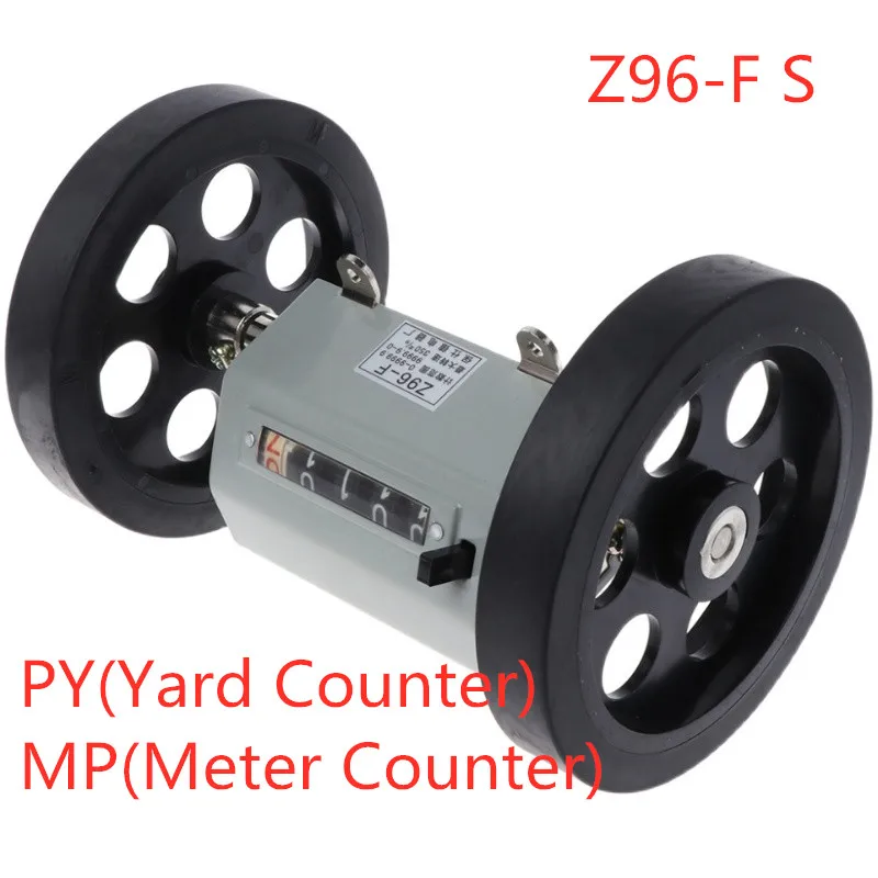 5 digits Z96-F Scroll/Rolling wheel 1-9999.9M counter Textile Machinery meter counting / Yard Counter Mechanical length lk 90s length counter meter digital length gauge wheel type length encoder with accuracy 0 01m