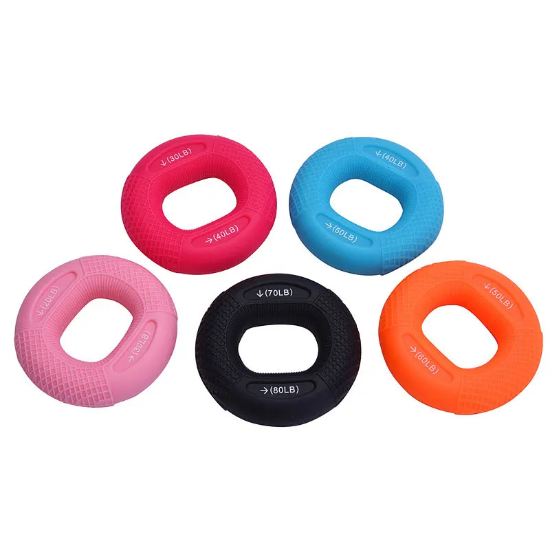 Adjustable Strength Silicone Grip Device Training Arm Muscle Strength Rehabilitation Grip Ring Fitness Equipment Grip Ring silicone grip device wrist arm muscle training five finger strength rehabilitation grip ring exercise hand strength equipment