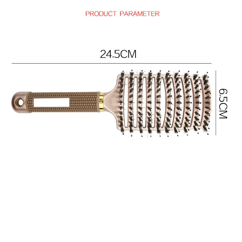 

1@# Women Wet Curly Detangle Hair Brush for Salon Hairdressing Styling Hair Brush Scalp Massage Comb Hairbrush Bristle&nylon