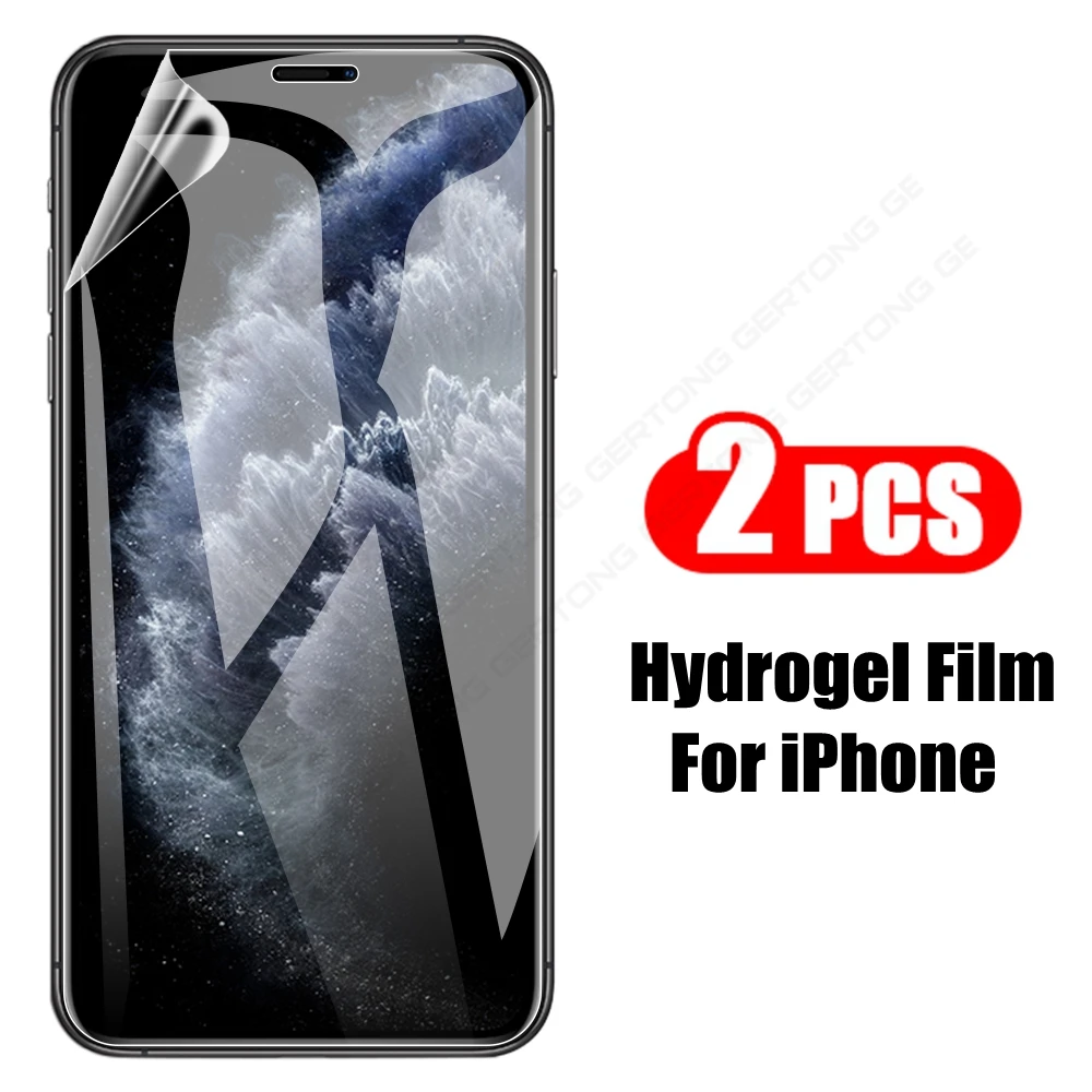Гидрогелевая пленка для iPhone se 2020 X S XR XS Max 11 Pro 7 8 Plus 6 6s 2 шт. защита экрана изогнутая