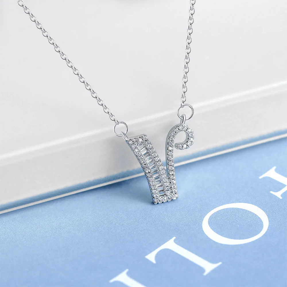 Женское ожерелье с подвеской из циркония 26 букв Ювелирное Украшение 2019|Ожерелья