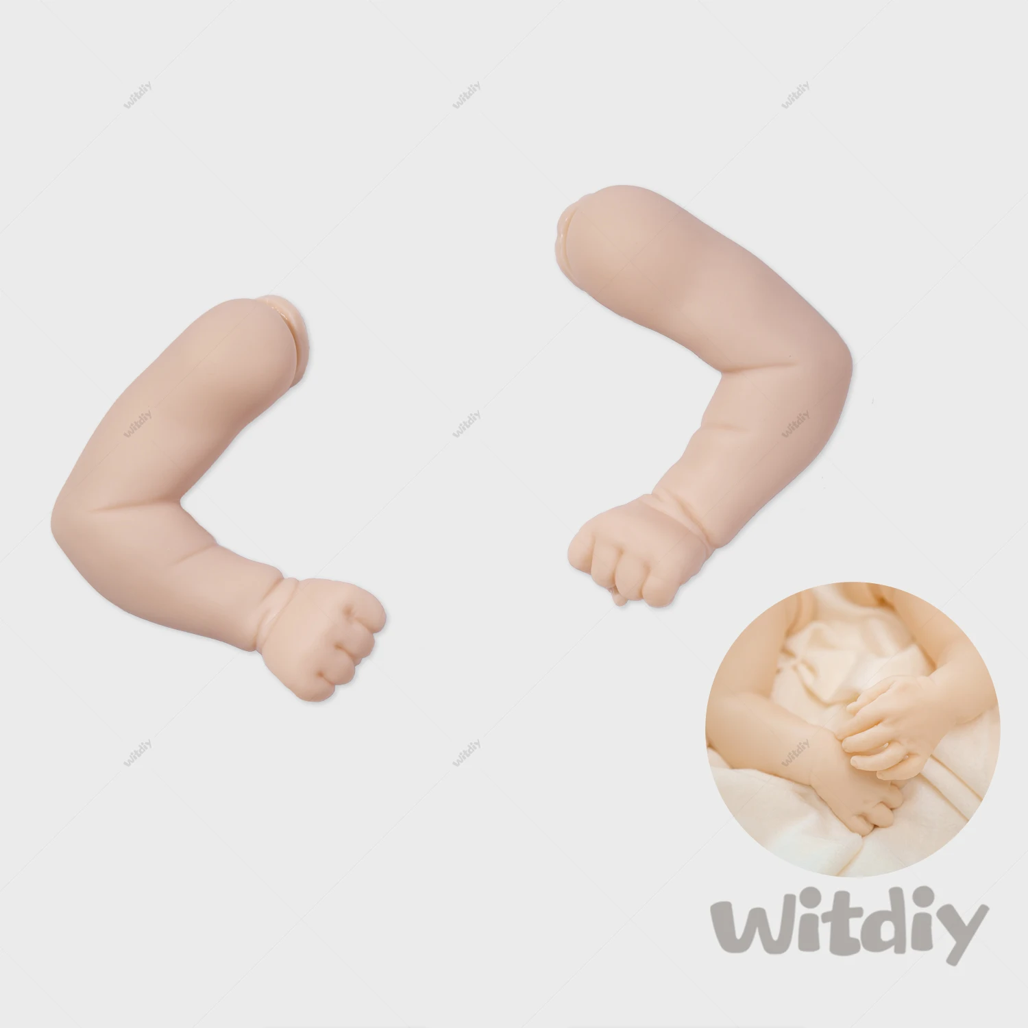 Виниловая кукла новорожденная Witdiy 50 см/19 69 дюйма Неокрашенная 2 подарка - купить