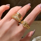 Мужские открытые кольца с цирконом, съемные металлические кольца с мягкой цепочкой, роскошные мужские кольца, мужские кольца, новинка 2021