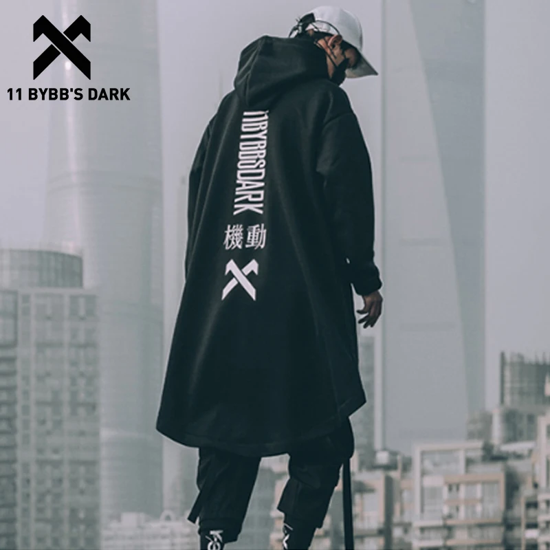 11 BYBB'S темно хип хоп Уличная Тренч длинная куртка мужская осень зима Harajuku
