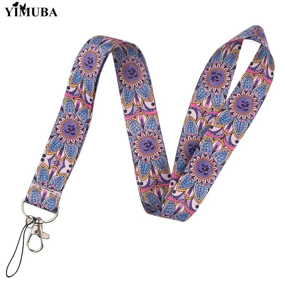 YIMUBA Шарм фиолетовый Мандала хенна шнурок для цветов брелок мобильный телефон
