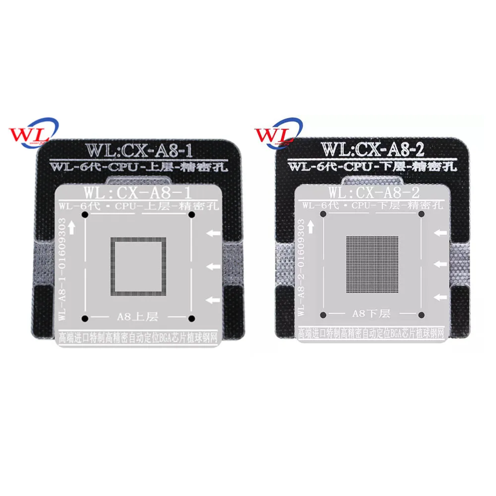 

For iPhone 6G 6S 7G 8G X XS XSMAX A7 A8 A9 A10 A11 A12 A13 CPU Upper Lower WL BGA Reballing Stencil Kit Soldering rework tool