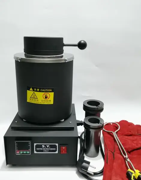 220v 1kg and 2kg ЮВЕЛИРНЫЕ ИНСТРУМЕНТЫ 1 кг 2-кг золота плавильная печь серебрянная плавильная машина Мини электрическая плавильная печь с Перчатки кварцевый стержень - Цвет: 220v 1kg and 2kg