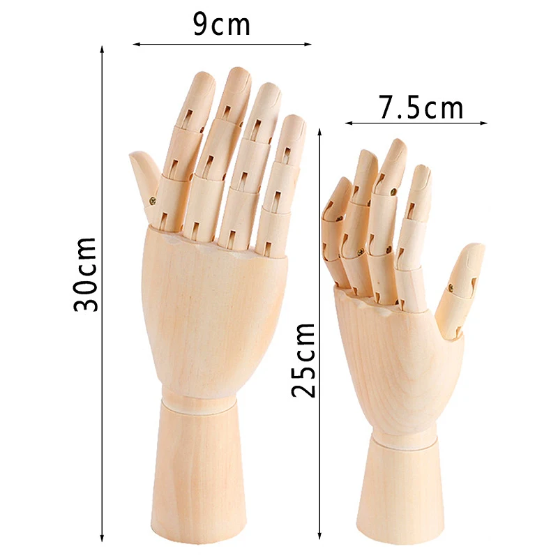 Деревянная правая рука художественная модель деревянная скульптура манекен