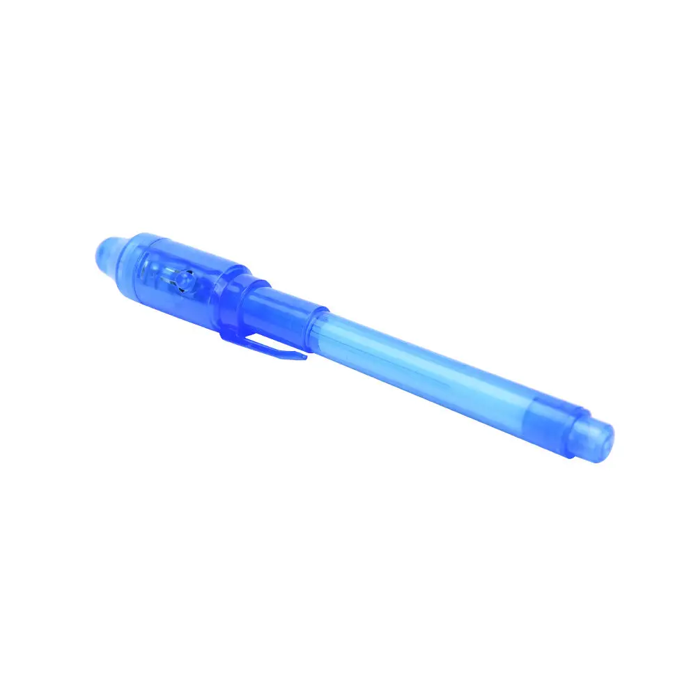 

1PC Security Mark Creative School Office Supplies Invisible Ink Pen UV Black Light Combo 2 In 1 Magic Invisible Ink Pen Hot Sale