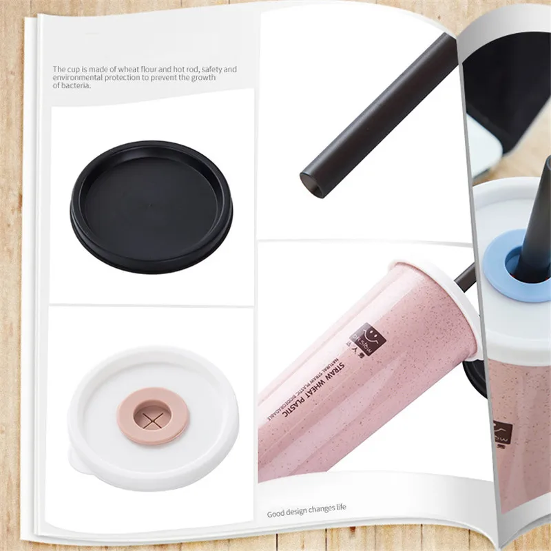 470 мл Питьевая чашка портативные бутылки для воды стаканчики с соломинкой