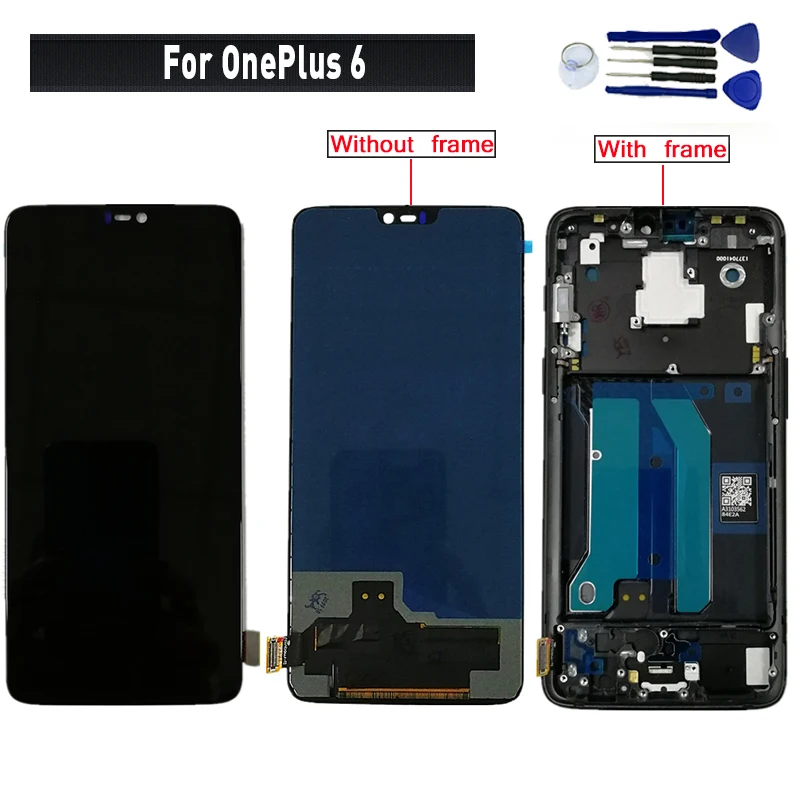 Сменный ЖК экран для OnePlus 6 A6000 модуль дигитайзера дисплея A6000|Экраны мобильных