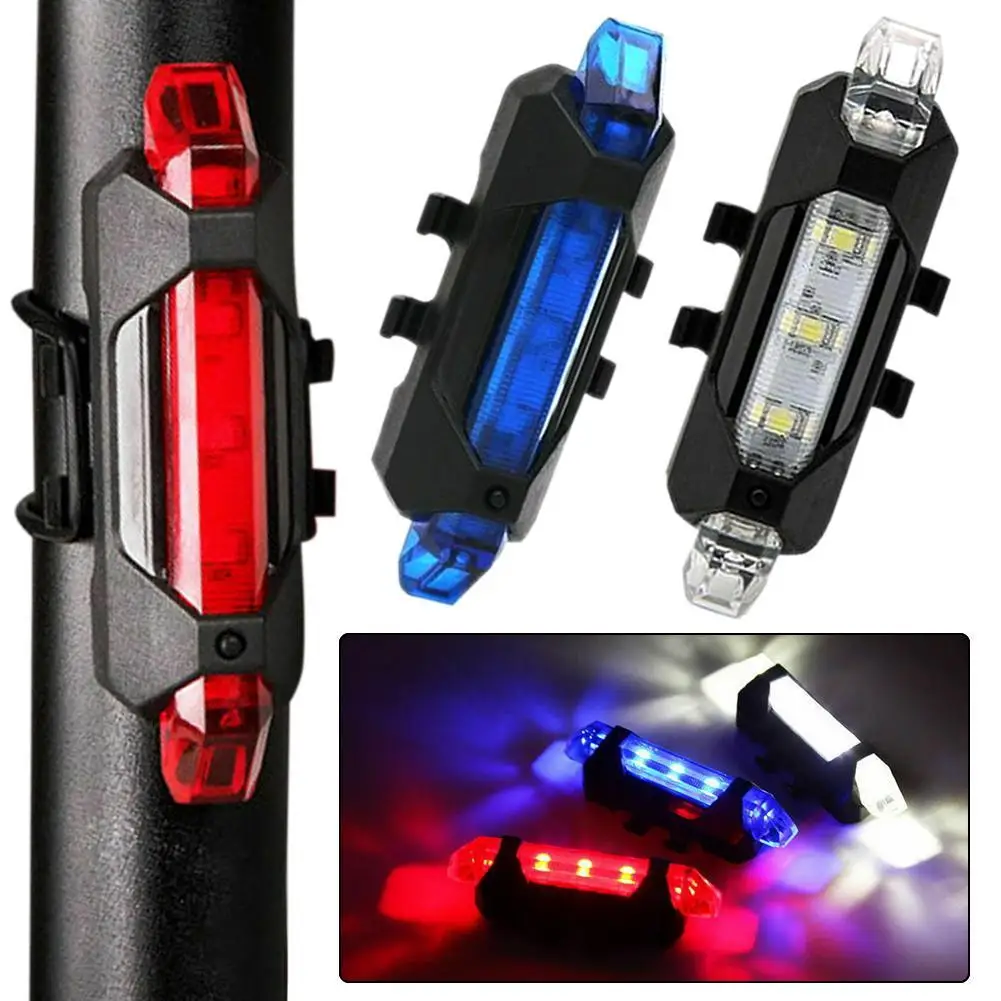 

Hot MTB Bike Light Waterproof Rear Tail Light LED USB Rechargeable Mountain Bike Cycling Light Taillamp Safety Warning Light