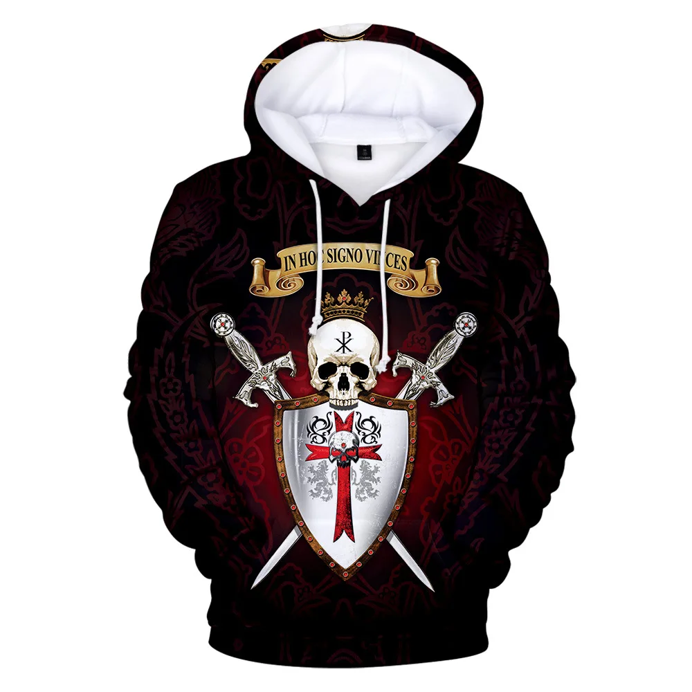 

Round Neck Sweater Movie Knight Templar3D Hooded Couple Casual Shirt Printing Hooded Sports Running Clothes Children's New
