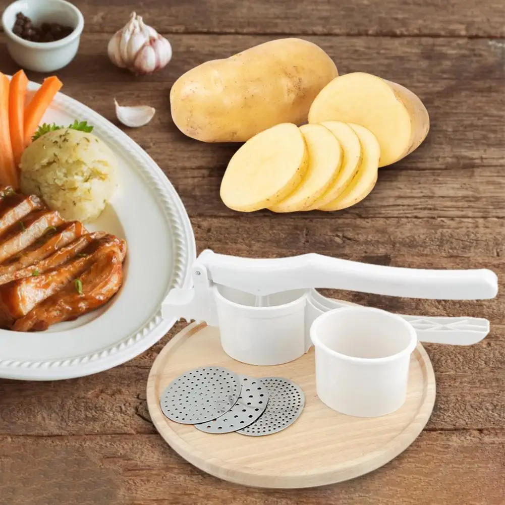 Картофелемешалка ручной фруктовый пресс для кухонные овощные сок делая белый