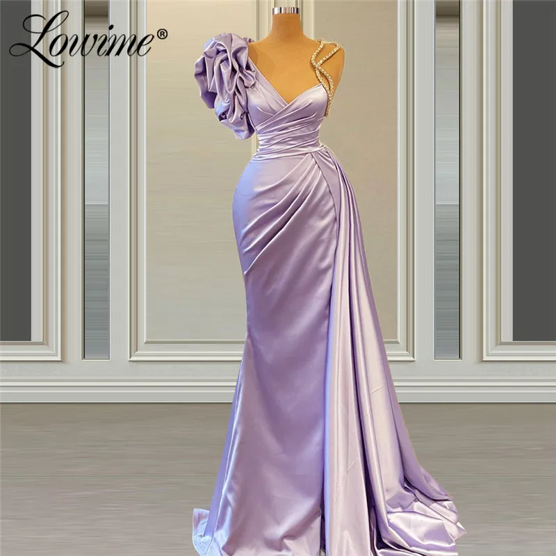 

Lowime Lavender Lavender Party Dress Women Formal Evening Wear For Weddings Arabic Middle East Mermaid Prom Dresses Evening Gown