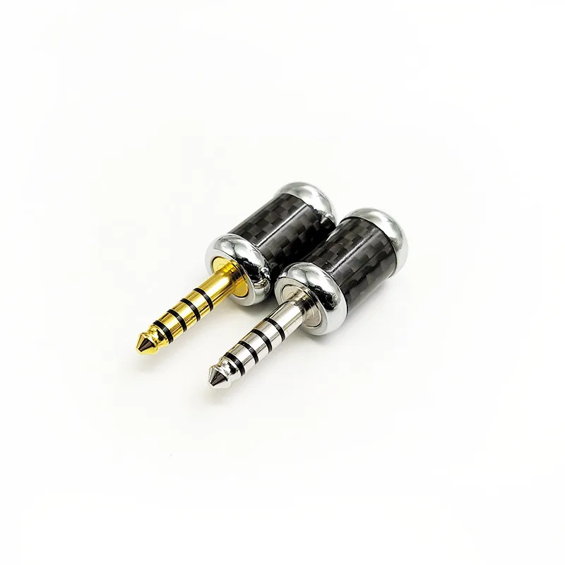 

4.4mm carbon fiber pure copper gold-plated five-level balanced headphone plug 2pcs