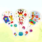 Игрушки для рисования граффити, деревянная игрушка сделай сам с ракеткой для детей, ручная роспись, мяч-Патрик, Детская Развивающая игра ручной работы, декоративно-прикладное искусство