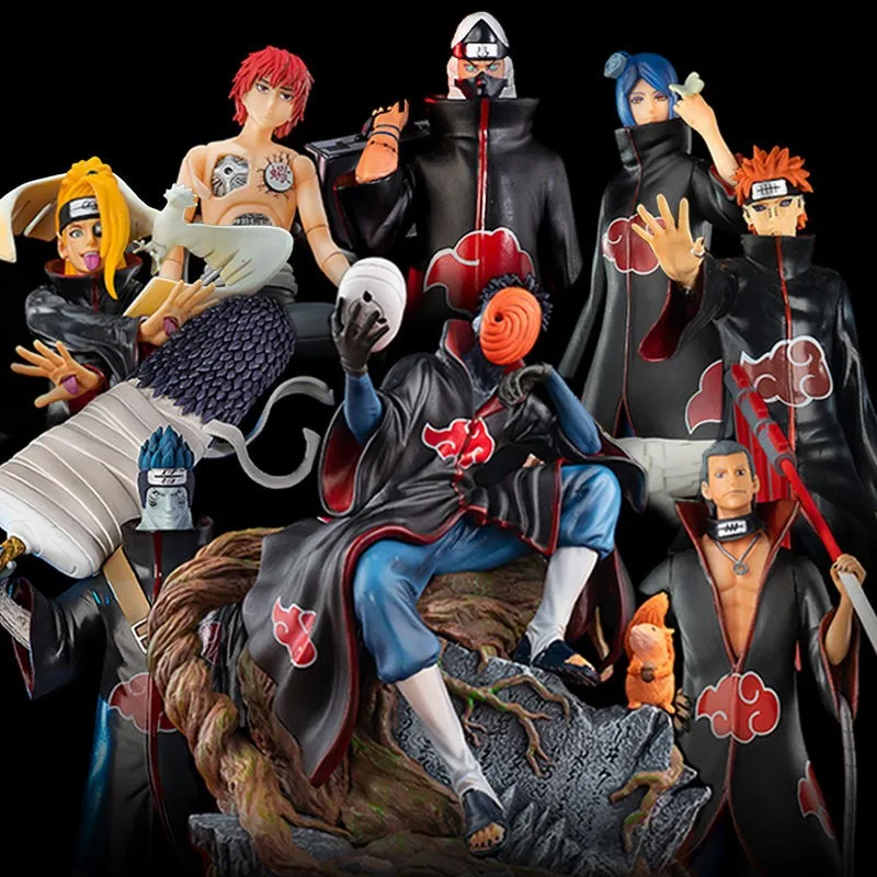 ПВХ Akatsuki Artist GK Deidara Sasuke Tobi Hidan Sasori аниме фигурка отличная модель игрушка подарок