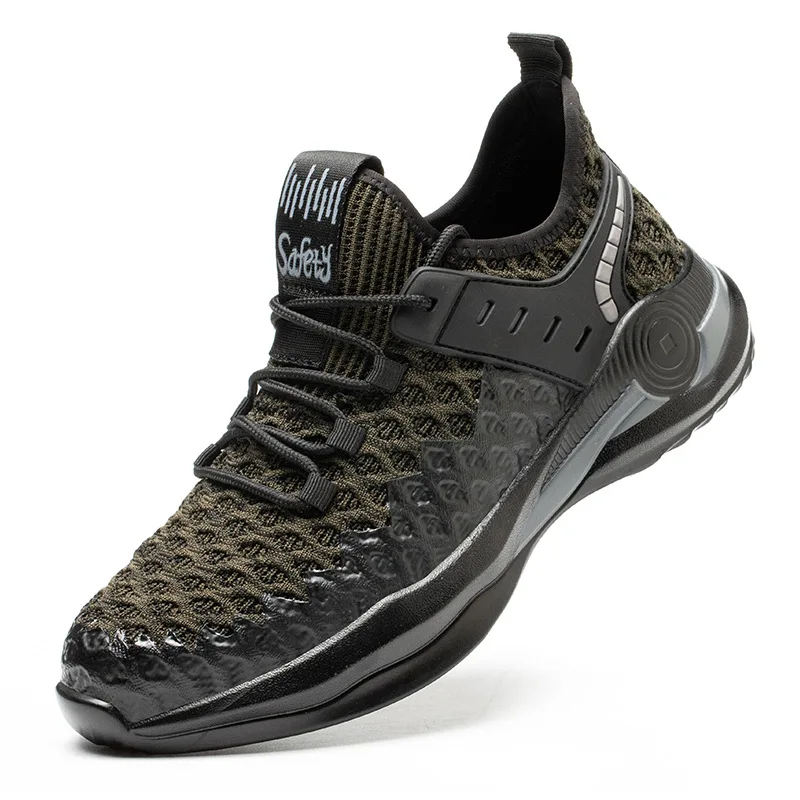 

Safety Shoes Men Footwear Steel Toe Puncture Proof Safe Working Sneakers Breathable Mesh Casual Shoes Men Work Boots Size 37-50