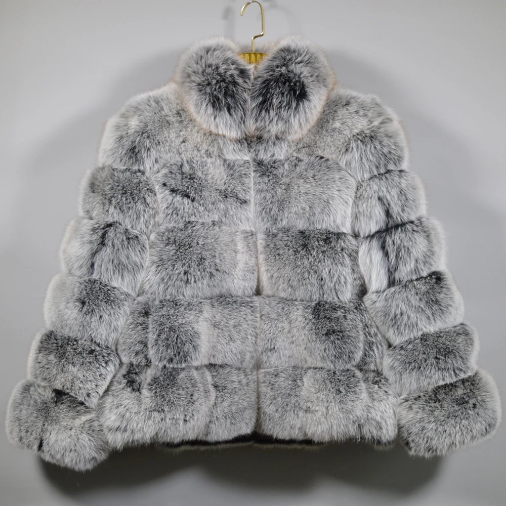 Роскошные Брендовые женские зимние плотные теплые пальто из натурального меха