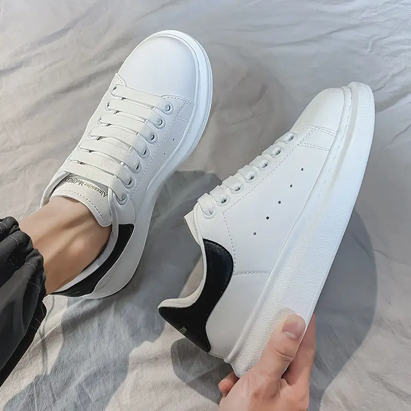 2021 Men Autumn New Increase Platform Trend Casual Little White Shoes Male Classic Breathable Soft Vulcanized Tennis Sneakers