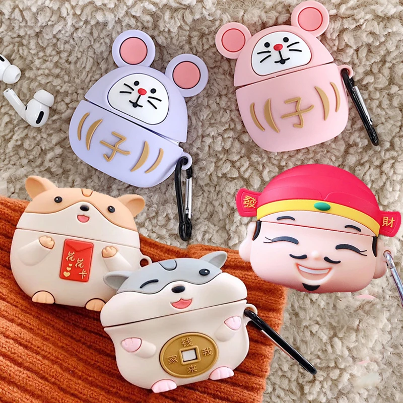 Чехол для наушников AirPods Pro 3D с милым мультяшным рисунком чехол беспроводных Apple