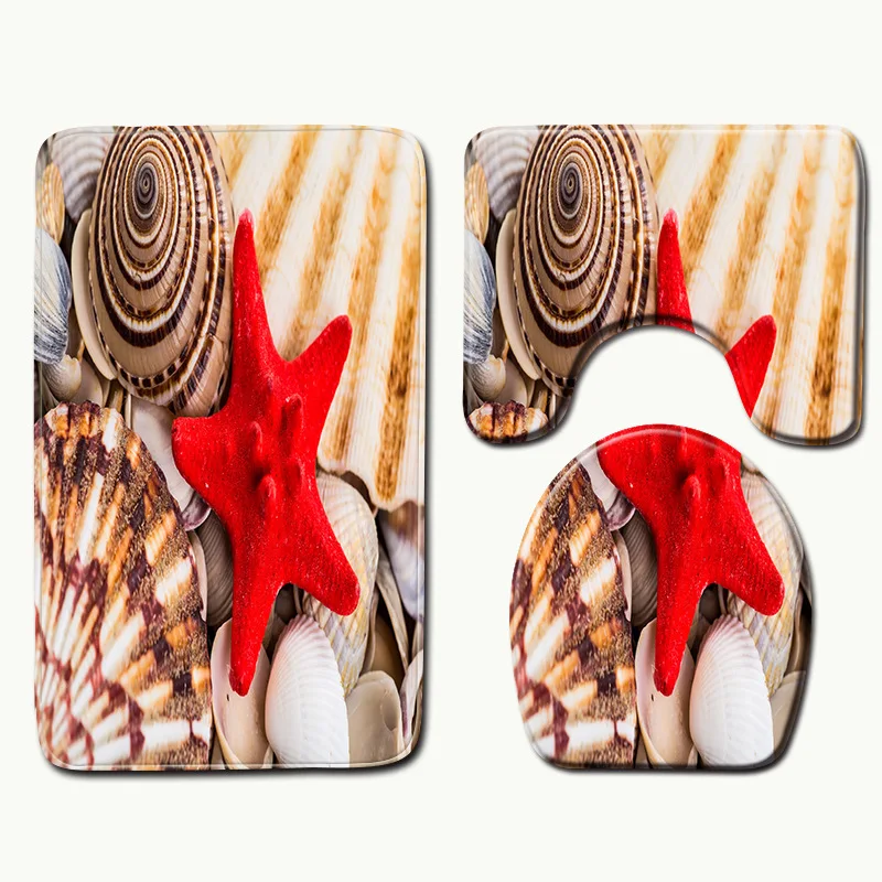 Zeegle коврик для ванной и душа с рисунком природного пейзажа крышка туалета