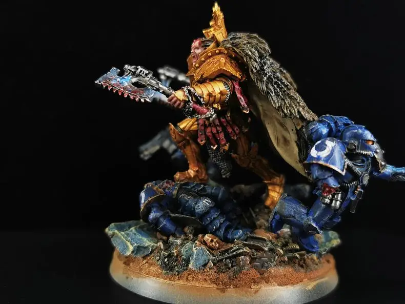Модель для военных игр Hammer 40K Ghazghkull Mag Uruk Thraka Orcs Waaagh Boss уже нарисованная