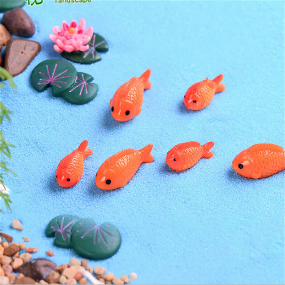 

Miniature Fish Fairy lotus Leaves Miniatures Micro Landscaping Decor DIY Garden Home Decoration