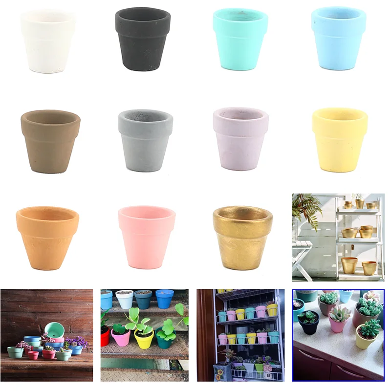 Мульти Размеры красочные мини глиняные горшки глины Керамика керамический ящик
