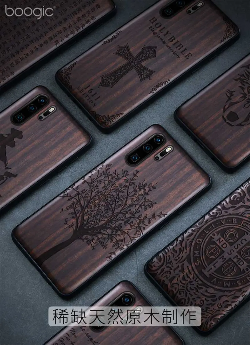 Для huawei P30 чехол Роскошный черное дерево чехол для huawei p30 Pro 3D резной деревянный силиконовый чехол для huawei P30 Pro
