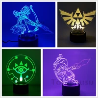 zelda anime action figure game figurine breath of the wild 3d lamp led toys figma juguete model statue figural collection doll
