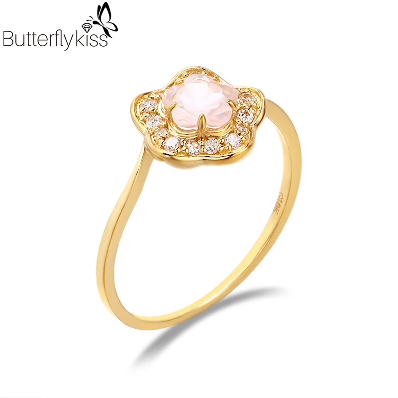 

Женское кольцо из натурального золота BK 10k с кристаллами