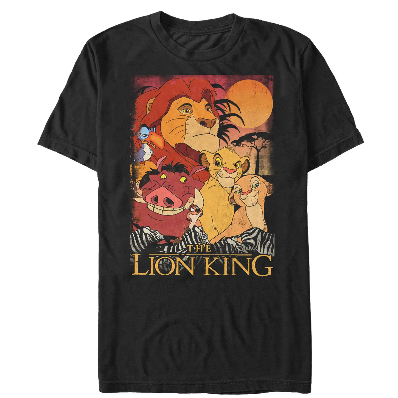 

Lion King Retro Distressed Friends Mens Graphic T Shirt
