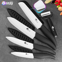 ceramic knife white blade zirconia 3 4 5 inch 6 inch kitchen serrated bread knife peeler set chef cooking fruit knife