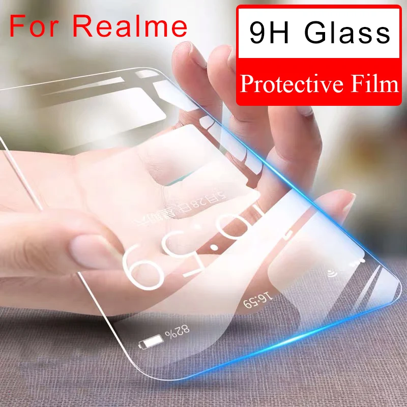 Защитное стекло закаленное 9H HD для Realme C1 C2 U1|Защитные стёкла и плёнки телефонов| |