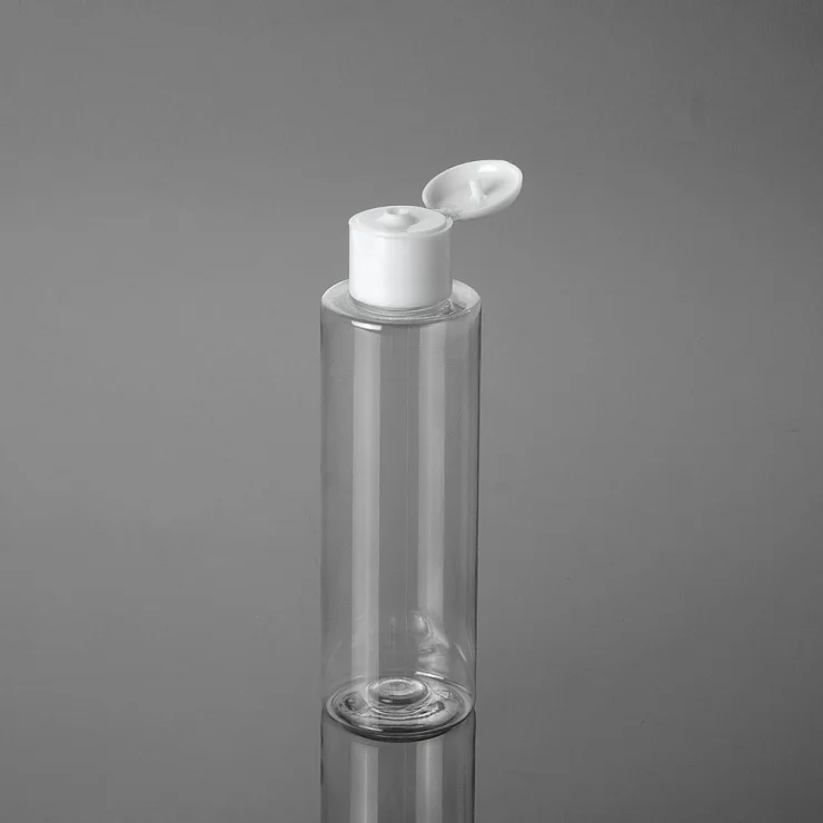 150 мл прозрачная/белая пластиковая бутылка ПЭТ с откидной крышкой