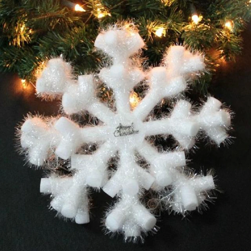 Frozen Christmas decoration with artificial snowflake suitable for family wedding birthday Navidad home | Дом и сад