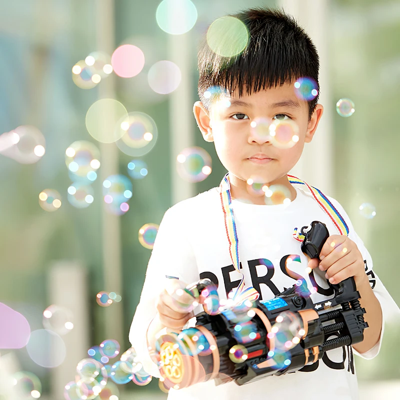 

Electric Bubble Machine Hand-Held Bubble Machine Portable Bubble Gun Convenient Blower For Kids Party Favor Birthday Wedding