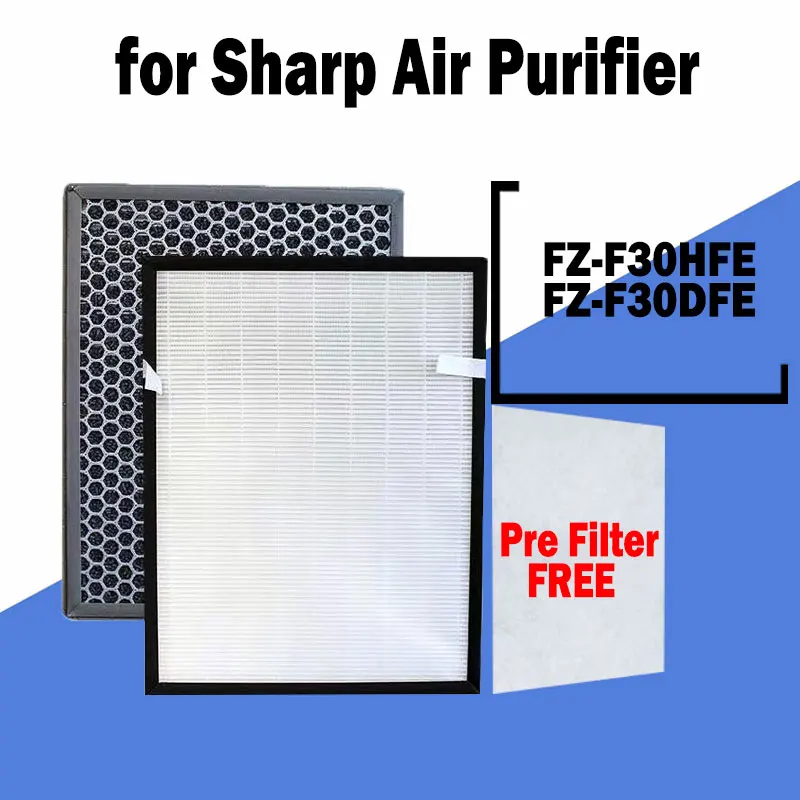 

FZ-F30HFE FZ-F30DFE Air Purifier Replacement Hepa Filter Activated Carbon Filter for Sharp FZ-F30HFE FP-F30 FP-F30TA FP-J30TA