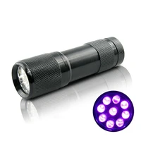 9led 395nm mini uv flashlight to dry gel lacquer black light led torch invisible ink marker detection uv resin curing lantern
