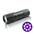 Мини-фонарик для сушки гель-лака, 9 светодиодов, 395нм, обнаружение маркер с невидимыми чернилами, черный светодиодный фонарик, УФ-полимерный фонарь