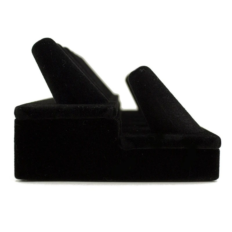 

Velvet Ring Display Cone Showcase Stand 12 Slots Solid Organizer Jewelry Holder Portable Rack Counters Soft Accessories