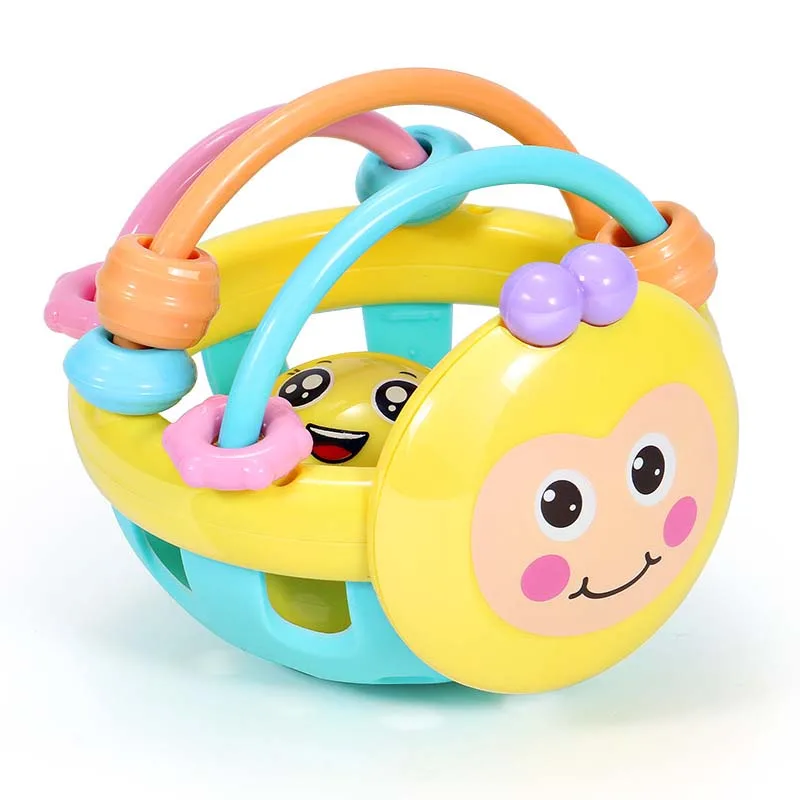 

1Pc Baby Rattles Toy Car Hand Bell Infan Toys 0-12 Months Soft Plastic Baby Teether Grasping Ball Baby Mobile Educational Toddle