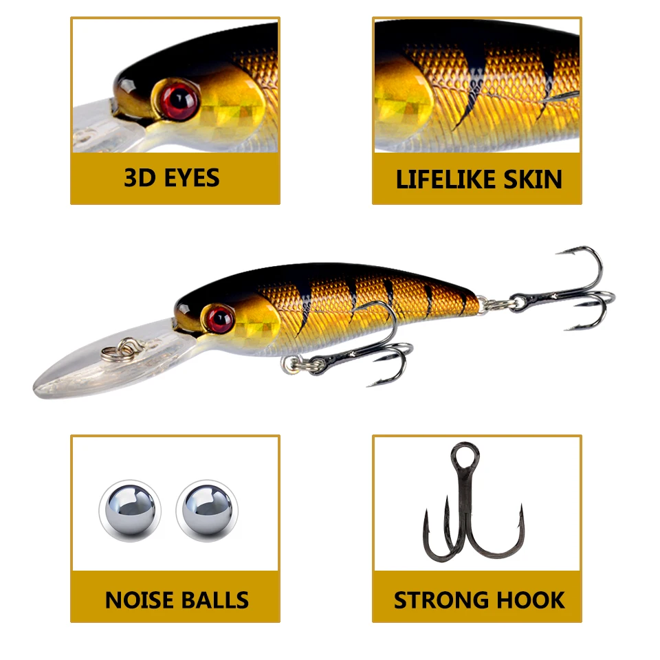 Реалистичные рыболовные приманки 1 шт. 9 см/7 2 г искусственные качественные