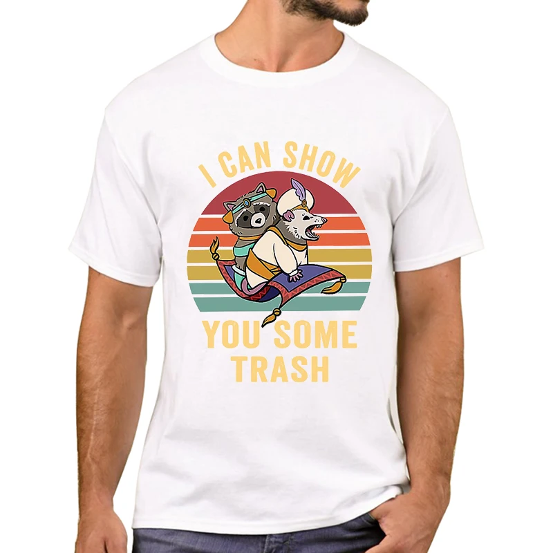 TEEHUB Heißer Hipster ICH Kann Zeigen Sie Einige Müll Männer T-Shirt Lustige Waschbären Gedruckt T Shirts Kurzarm T-shirts Kühlen t – Detail 8