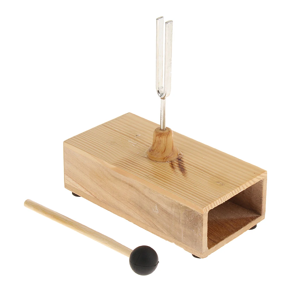 

440 Hz Tuning Fork with Resonance Box in Wood Acoustic for Musical Instruments