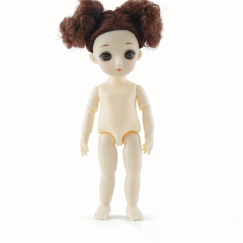 Brown E 13 подвижных шарнирных 15 см 1/8 куклы игрушки BJD Детская кукла Обнаженная Женская мода тела Куклы Игрушки для девочек подарок нормальная кожа - Цвет: Brown E